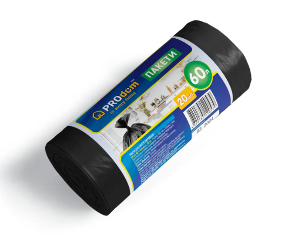 Пакети для сміття 60*20 Чорні ТМ PROdom